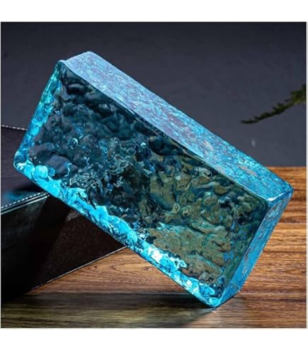 Amazon.co.jp: ガラスブロック 青いガラスブロック、 バー用の装飾的な