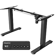 Amazon | YIHAYO ローデスク 脚のみ 高さ46-72cm 昇降デスク