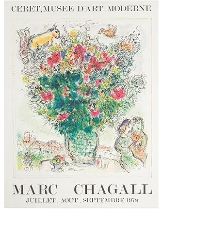 Amazon.co.jp: マルク・シャガールのポスターと版画《空飛ぶ恋人たちと