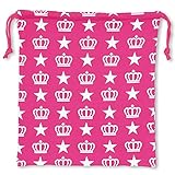 ベビードール 王冠ロゴキンチャク キッズ ベビー Lサイズ 総柄ピンク