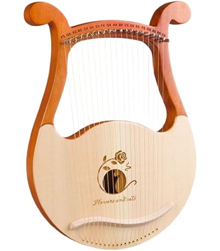 【極美品】「ベイビーハープ12本弦」ストラップ付　初心者〜　趣味　インテリア Amazon.co.jp: Grace Harp ベイビー ハープ ローズ ストラップ付 12弦