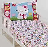 Hello Kitty 2-Piece Toddler Sheet Set- Fitted Sheet + Pillowcase by Franco Apparel [並行輸入品]
