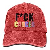 大人 デニム キャップファック がん 虹 癌 英字柄 今季最新 旅行 ハット 男女兼用 紫外線対策 日よけ 小顔効果 プリント付き 無地 レッド