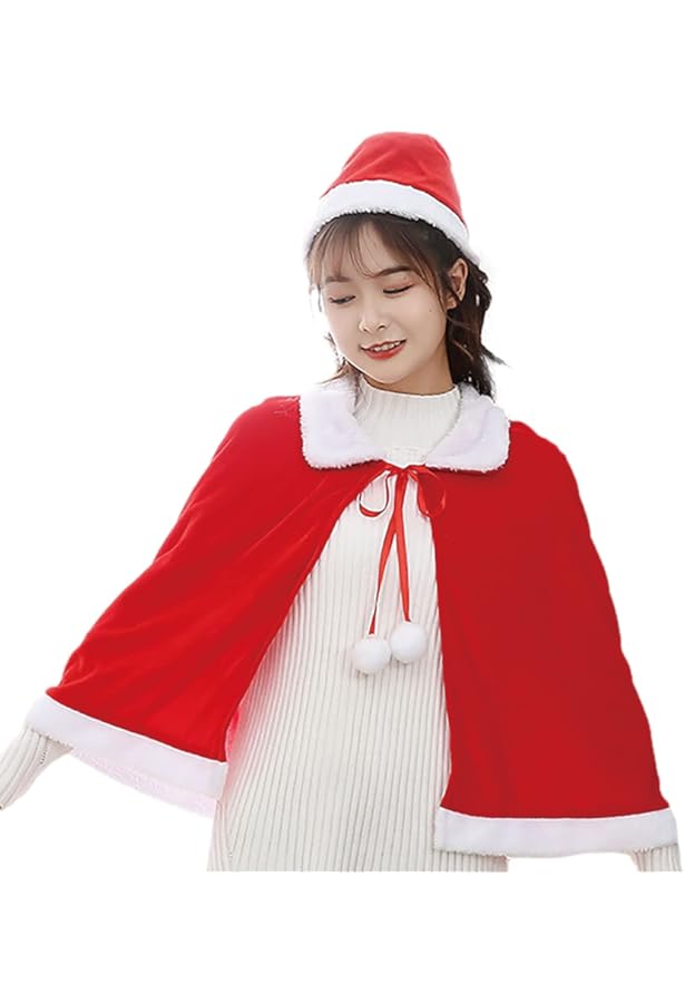 Amazon.co.jp: [COSSA] サンタ ケープ 子供 クリスマス マント 子供