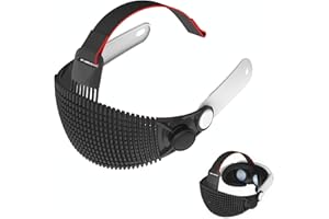 SHEAWA for Meta Quest 3S/3 ヘッドストラップ ヘッドバンド 重みを減少 寝ながらVR 快適 圧力分散 シリコンゴム 互換品 アクセサリー (ブラック)