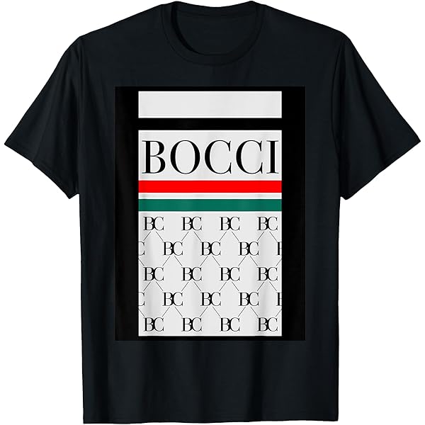 Amazon | BOCCI ぼっち ロゴ 総柄 緑 赤 イタリア国旗風【変な