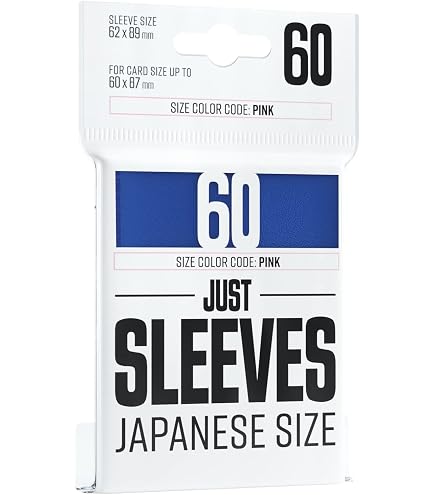 Gamegenic Prime Japanese Size Card Sleeves | Pack of 60 62 mm by 89 mm Card  Sleeves | Premium Quality Card Game Holder | Use with TCG and LCG Games