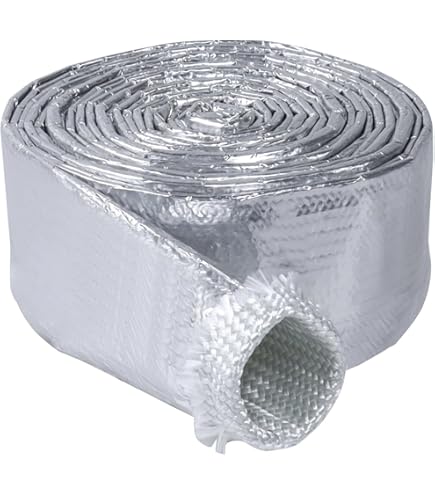 3 ID Metallic Insulated Heat Shield Sleeve Wire Hose Cover Wrap Loom Tube 3.3FT - Foto 9