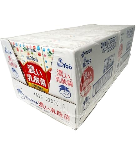 Amazon.co.jp: 伊藤園 朝のYoo(ヨー) 濃い乳酸菌 200ml紙パック×24本入