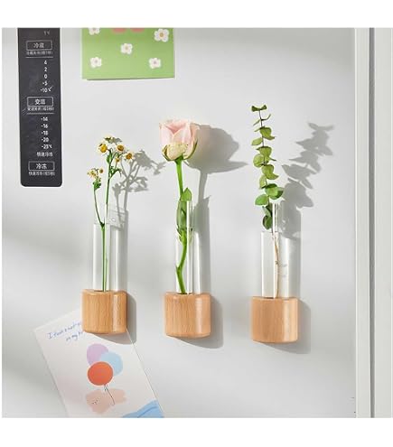 Amazon.co.jp: 高ホウケイ酸ガラス製 試験管花瓶 6個入り 専用スタンド