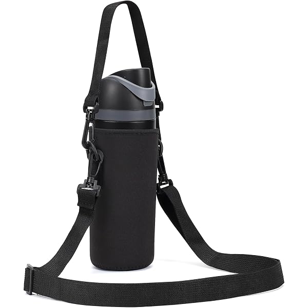 Xxerciz Water Bottle Carrier Sling For Owala FreeSip 24oz/32oz - Adjustable Strap With Phone Pocket & Carabiner For Hiking, Walking, Camping