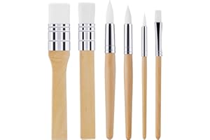 画材筆 ペイントブラシ 6本セット 水彩筆 油絵筆 アクリル筆 画筆 絵筆 絵の具 油絵 水彩 面相筆 丸筆 平筆 平型筆 多用途筆 アクリル絵の具 水彩画 筆 短毛筆 絵の具セット 油絵用筆 多用途 携帯便利