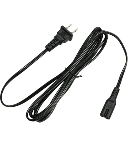 Amazon | AC電源コード 1.8m 2ピンソケット(メス)ー2ピンコンセント