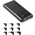 サンワダイレクト ノートパソコン用 モバイルバッテリー 大容量 17400mAh 9種プラグ・収納ポーチ付 日本メーカー製リチウム電池 PSE適合 700-BTL033BK