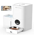 給水一体型 自動給餌機 中小型犬、猫 給水機 スマホ遠隔操作 録音機能付き Amazon | 【業界初登場！2in1一体型 】自動給餌器 猫 中小型犬用 給餌