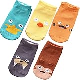 5ペアベビー漫画アンチスリップソックス、新生児Non Skidソフトコットンクルーソックス 12-36 Months 4327853281