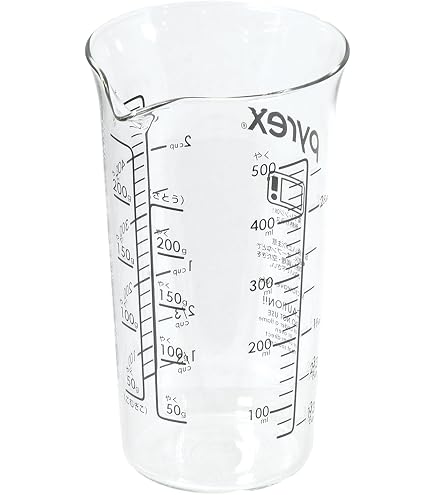 Amazon | 耐熱強化ホウケイ酸ガラス 500ml メジャーカップ 目盛り付き