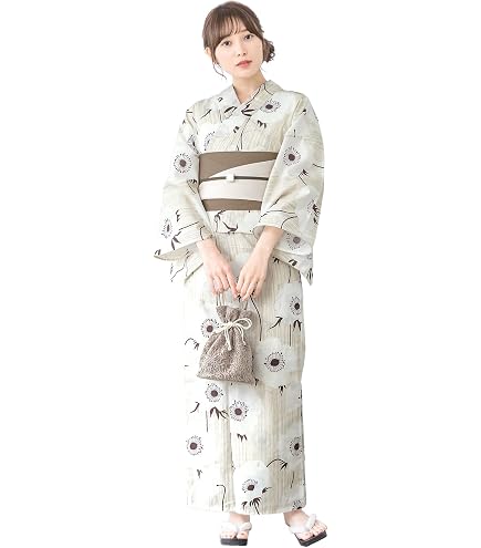 Amazon.co.jp: 夏色の向日葵しらべ藍 Dita オトナ浴衣 完売品 身丈(肩