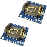 KKHMF 2個 DS1307 RTC クロックモジュール小型RTC I2C 24C32メモリArduino用 「国内配送」