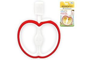 EDISONmama(エジソンママ) はじめて使う歯ブラシ ベビー歯ブラシ リンゴ型 赤ちゃん用 はじめての歯磨き 噛んでも安心 シリコン やわらか 自分で持てる トレーニング歯ブラシ 6ヶ月ごろ~