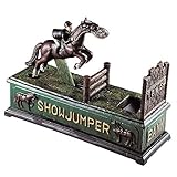 Bits and Pieces – Jumping Horse cast-iron Mechanical Bank – Novelty個人Coin Bank for Horse Loversとコレクタ