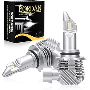 【2020最新 ファンレス! 】BORDAN HB3 LED ヘッドライト 新基準車検対応 40W 11000LM 6500K 高輝度 新開発CSP5530 LEDチップ搭載 DC12V/24V車対応(ハイブリッド車・EV車対応) ホワイト 3年保証 2個入