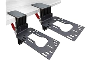 HTLAKIKJ 2 Set Hotas Desk Mount for Flight Simulator Controls - Compatible with Thrustmaster, Logitech and VKB Flight Throttle and Joystick Hotas System Flight Sim Controller Holder