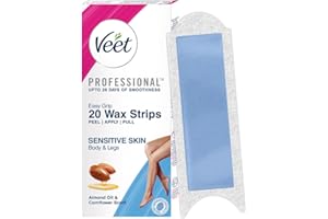 Veet Full Body Waxing Kit for Sensitive Skin, 20 strips