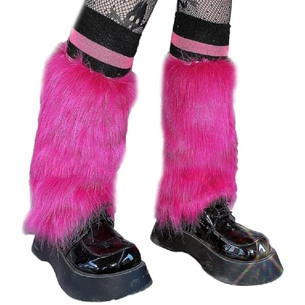 Amazon.co.jp: [HEYXI] フェイクファーレッグウォーマー暖かい