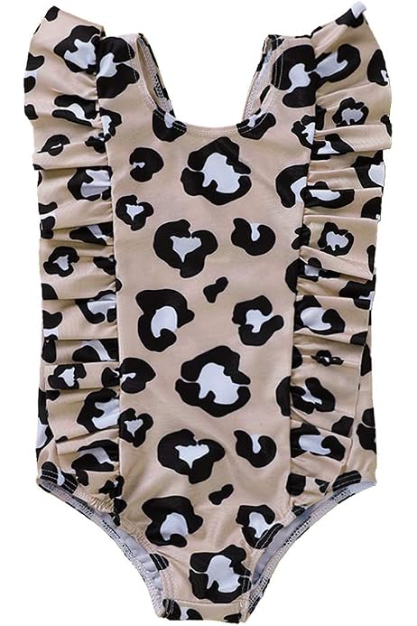 leopard ruffle swimsuit