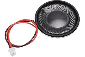 DMiotech 1W 8 Ohm 28mm直径 DIY マグネットスピーカ ラウンドタイプ 内蔵スピーカーの交換 PH 2.0/1.25 mm-2 P端末回線付き 電子用