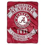 Northwest NOR-1COL080200018RET 60 x 80 in. Alabama Crimson Tide NCAA Royal Plush Raschel Blanket, Re