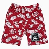 【本体綿100％】2017年 夏物 アンパンマン 天竺 ボダニカルサーフ ５分丈パンツ Anpanman レッド◇80cm