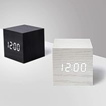 多機能目覚まし時計 　木目 LEDデジタル時計 Amazon.co.jp: 目覚まし時計 木目調 デジタル 置き時計 大音量