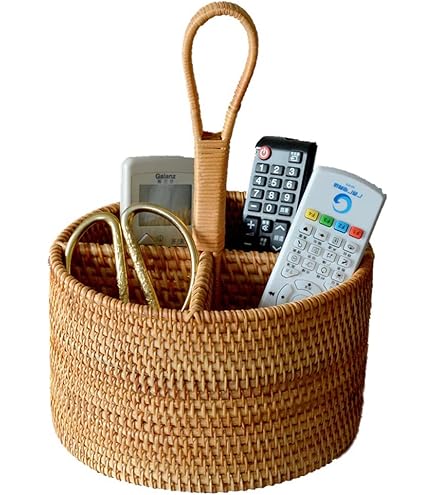 Amazon.co.jp: 型番051R 籐かご 整理収納バスケット 仕切り付きカゴ