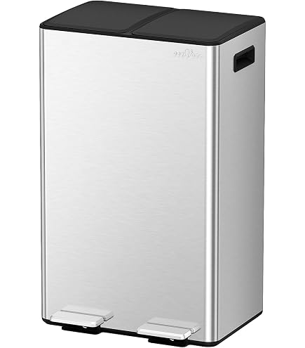 Amazon｜ゴミ箱 2段式3分別 縦型 合計60L ペダル式ダストボックス