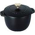 staub ストウブ 「 ラ ココット de GOHAN ブラック M 16cm 」 ご飯鍋 2合 鋳物 ホーロー鍋 IH対応 炊飯器 【日本正規販売品】 La Cocotte de GOHAN 40509-655
