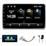 XTRONS 2din カーオーディオ 10インチ大画面 iPhone CarPlay Android Auto対応 一体型ナビ 1024*600 IPS ディスプレイ Bluetooth スクリーンミラーリング USB 映像出力入力対応 ギボシハー