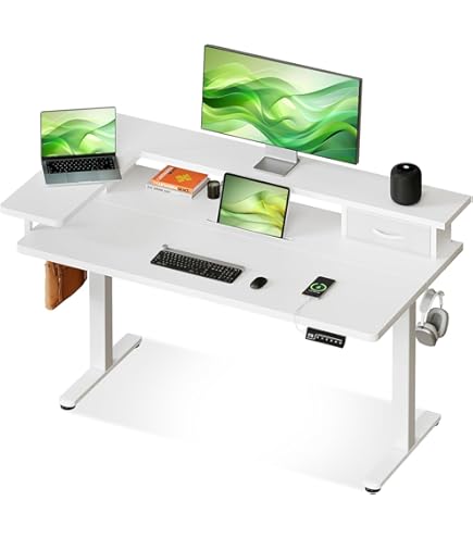 Amazon | Avocahom 電動昇降式スタンディングデスク 作業机 パソコン