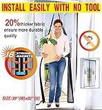 Utrax Size 39''X82'' Hands Free Magnetic Click Mosquito Net Mesh Door with Magnets Anti Bug Instant 