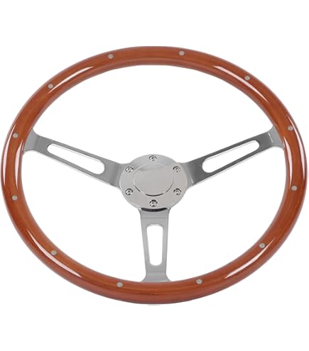 Amazon | ZS ステアリング リアルウッド ハンドル380mm 車用 交換