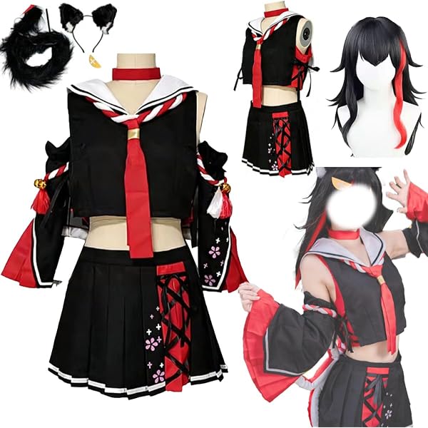 Amazon.co.jp: GGcosplay VTuber 大神ミオ 通常衣装 コスプレ衣装