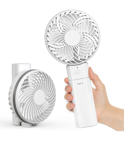 Amazon.co.jp : 6500mAh手持ち扇風機 1番大きいサイズハンディ