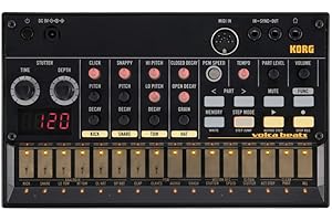 KORG アナログ リズムマシン volca beats 16ステップシーケンサー 電池駆動 スピーカー内蔵 ヘッドフォン使用可 どこでも使えるコンパクトサイズ