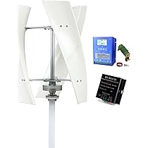 風力発電、垂直型 800w12v 白色 コントローラ付き 風力発電、垂直型 800w12v 白色 コントローラ付き