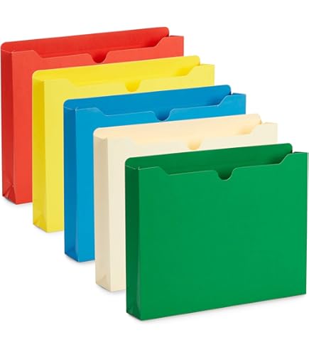 Pendaflex Hanging File Folders, Letter Size, Assorted Colors (81663) And Pendaflex File Folders, Letter Size, Manila, 1/3-Cut Tabs (65213