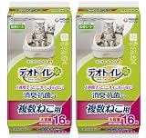 デオトイレ 複数ねこ 消臭・抗菌シート 16枚入 2個セット