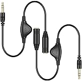 PChero 3.5mm Headphone Extension Cables, 2pcs 3.5mm Male to Female Stereo Audio Extension Cord with Volume Adjustment Control