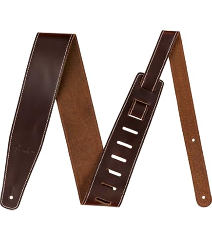 Amazon | Fender ストラップ Artisan Crafted Leather Strap, 2.5