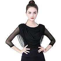 Amazon.co.jp: [STARRYDANCE] トップス ダンス ドレープ フレア